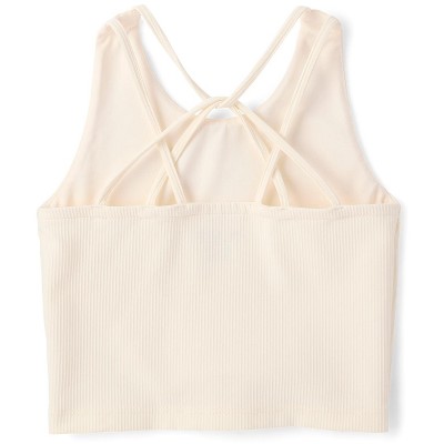 The Children's Place Girls Active Sleeveless Quick Dry Cross Back Ribbed Tank Top White M (7/8) — фото 2