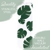 Walk By Faith Not By Sight 2 Corinthians 5:7 Green Monstera Leaf 20 ounce Stainless Steel Travel Tumbler with Lid For Your On The Go Beverages - 3 of 4