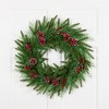 Northlight Real Touch™️ Wind River Fir with Glittered Pinecones Artificial Christmas Wreath - 24" - Unlit - 2 of 4