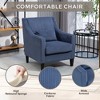 27"W Accent Chair Upholstered Arm Chair Padding Lounge with Pillow and Scooped Arms, Corduroy-ModernLuxe - 3 of 4