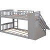 Streamdale Stairway Twin over Twin Bunk Bed with Two Drawers and Slide, Gray - 3 of 4