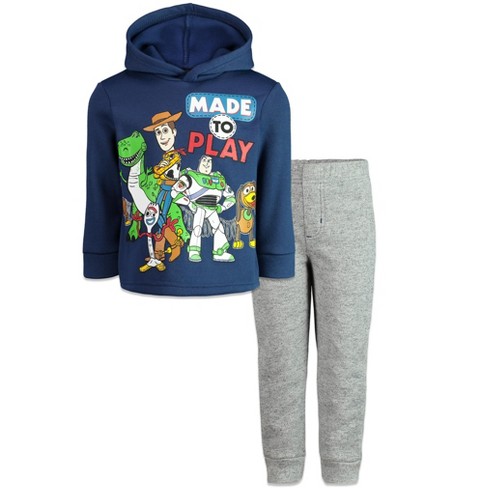 Disney Pixar Toy Story Toddler Boys Fleece Hoodie and Jogger Pants Outfit  Set Navy / Grey 4T