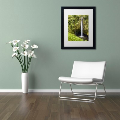 Akaka Falls Green Landscape Framed Canvas Print