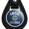 Southwestern Oklahoma State University Bulldogs Logo Black Leather Keychain - 3 of 4