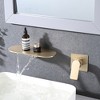 ChicFurnit Bathroom Sink Faucet Wall Mount Bathtub Faucet with High Flow Waterfall Spout for Modern Bathroom, Gold, 13.19"*4.13"*5.71" - 2 of 4