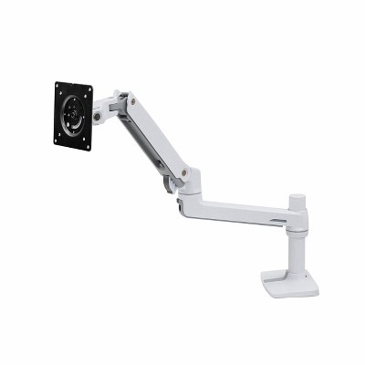 White Full-Motion Desk Mount Monitor Arm for 34" Screens