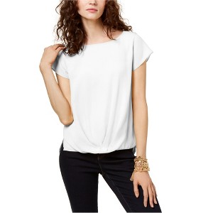 I.N.C International Concepts Womens Solid Pullover Blouse, White, Small - 1 of 1