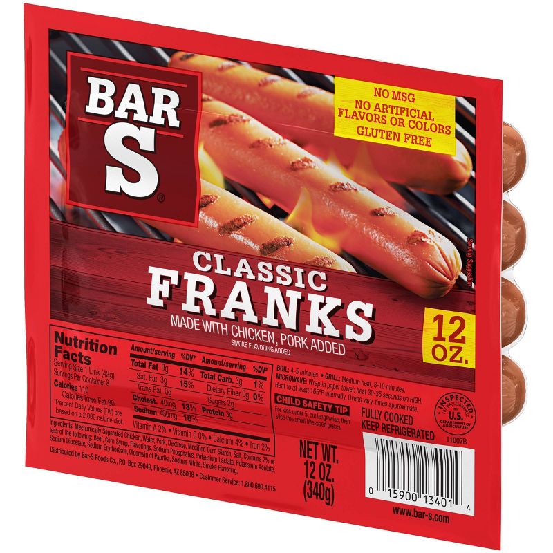 Bar-S Classic Franks - 12oz, 3 of 5