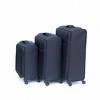 NAYSAYE Softside Luggage Set Black Oxford Cloth Suitcase with 360 Degree Spinner Wheels and Ergonomic Handle for Travel, Black, 26.38"*16.54"*11.42" - 3 of 4