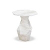 TOV Furniture Esme Indoor / Outdoor Round Side Table in Faux Marble - 3 of 4