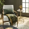 Textured Grid Throw Pillow Dark Green - Hearth & Hand™ with Magnolia - 2 of 4