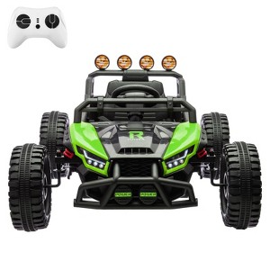 24V Electric UTV, Ride On Toys for Kids, 2x130W Electric Car with Remote Control, 4 Shock Absorbers, LED Lights, Music - 1 of 4