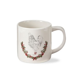 tag Farmhouse Chicken Mug - 16oz Ceramic Drinkware, Multicolor, Dishwasher Safe, Perfect for Christmas, 4"h x 3.75" dia - 1 of 3