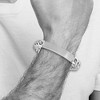 Black Bow Jewelry Men's Stainless Steel Adjustable Curb Link Brushed I.D. Bracelet, 9 In - 4 of 4