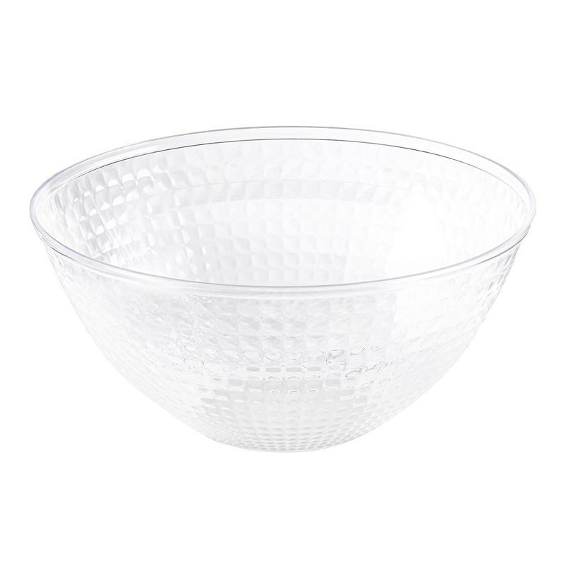 Smarty Had A Party 96 oz. Clear Diamond Design Round Disposable Plastic Bowls (24 Bowls), 1 of 2