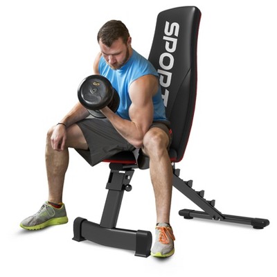 Adjustable Weight Bench, 5-Levels Versatile Foldable Bench for Full Body Workout Strength Training, Home Gym Incline Decline Bench
