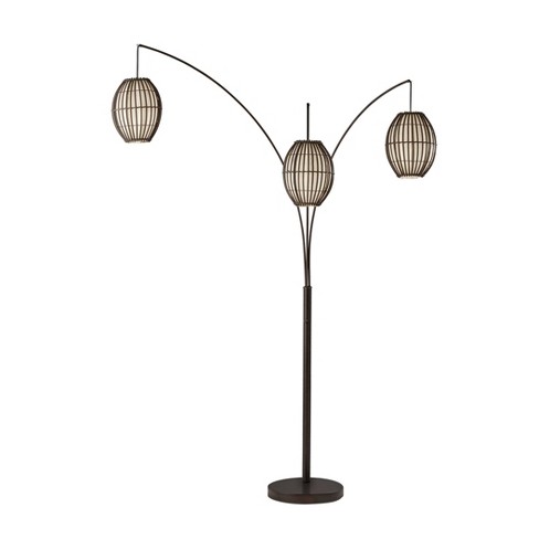 Adesso Maui Arc Lamp Brown Target