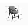 NicBex Soft Accent Chair,Upholstered Living Room Chairs with Mid-Height Backrest and Tall Wood Legs,Cozy Armchair,Accent Chairs for Living Room - 3 of 4