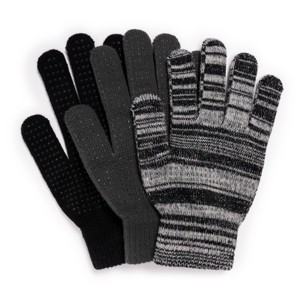 MUK LUKS Womens  3 Pair Pack of Gloves - 1 of 2