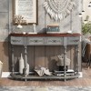 YOOCOZZ Classic Curved Console Table & Entryway Table with Four Drawers and One Open Shelf - 2 of 4