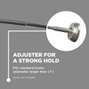 LunaLulinlk Dual Mount No Rust 50” to 72” Adjustable Curved Shower Curtain Rod, Nickel - 2 of 4