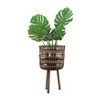 Sagebrook Home 15" Wide 3pc Open Weave Bamboo Planter Pot Brown: Set of Indoor/Outdoor, Floor Standing Planters - 2 of 4