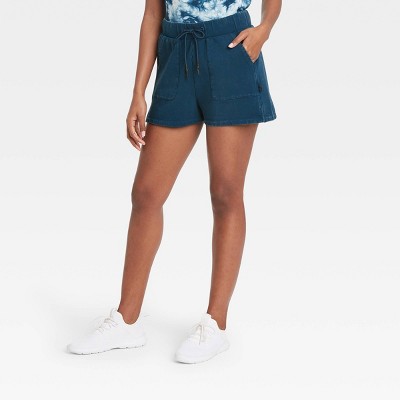 Women's French Terry Mid-Rise Shorts - JoyLab™ Blue XS