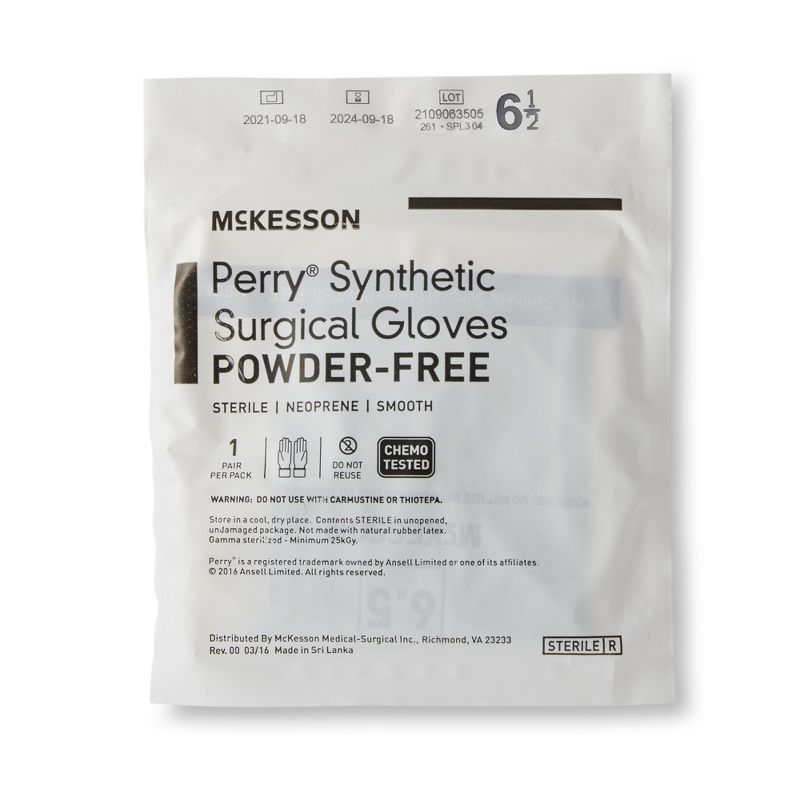McKesson Perry Performance Plus Polychloroprene Surgical Glove Standard Cuff Length Size 6.5, 3 of 5