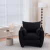 ModernLuxe Chenille Fabric Accent Chair, Upholstered Armchair with Pillows and Side Pocket for Living Room, Bedroom or Office - 2 of 4