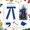 25 PCS Decorative Set for Xmas Tree, Christmas Tree Satin Topper Bow，and 24 Short Ribbon Bows, Garland, Indoor Outdoor Christmas Ornaments - 4 of 4