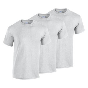 3 Pack Gildan Men's Heavy Cotton Short Sleeve Crew Neck Classic Fit T-Shirt - 1 of 4