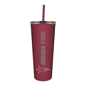 NCAA Arizona State Sun Devils 24oz Skinny Tumbler with Straw - 1 of 4