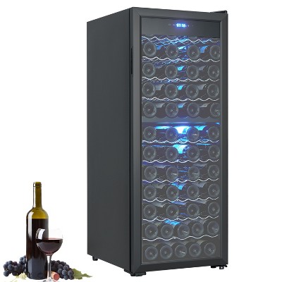 Garvee Wine Cooler Refrigerator with Dual Zone Temperature Control, 80 Bottle Capacity, Black