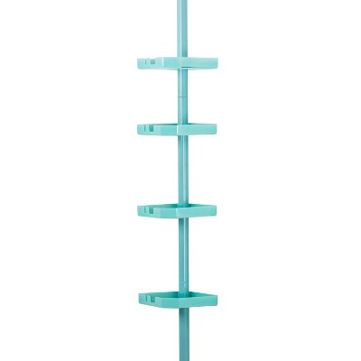 Hirise Four Corner Standing Shower Caddy With 9' Tension Pole Rust Proof  Aluminum Shower Organizer - Better Living Products : Target