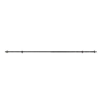 Hastings Home 1" Curtain Rod with Finials - Black