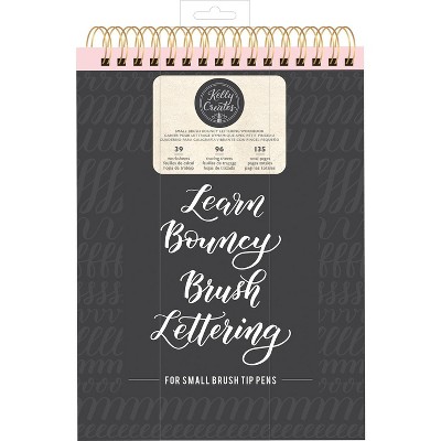Kelly Creates Bouncy Lettering Workbook By American Crafts - 148 Practice Sheets For Hand Lettering & Calligraphy