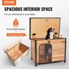 Munora Waterproof Insulated Outdoor Dog House - 43.3"x29.4"x33.4" Elevated Wood Frame Shelter for Medium/Large Dogs - 2 of 4