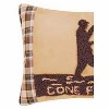 C&F Home 14" x 20" Gone Fishing Rustic Lodge Hooked Pillow - 2 of 4