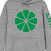 LimeWire All Green Logo Long Sleeve Gray Heather Adult Hooded Sweatshirt - 2 of 3