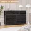 homfan 10 Drawer Dresser, TV Stand Entertainment Center Fabric Storage Dressers Drawers For Bedroom, Hallway, Closets, Steel Frame, Wood Top - 4 of 4