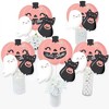 Big Dot of Happiness Pastel Halloween - Pink Pumpkin Party Centerpiece Sticks - Table Toppers - Set of 15 - 2 of 4