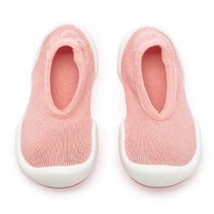 Komuello Toddler Boy Girl First Walk Sock Shoes Flat Style Solid Colors - 1 of 4