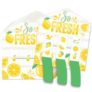 Big Dot of Happiness So Fresh - Lemon - Citrus Lemonade Party Game Pickle Cards - Pull Tabs 3-in-a-Row - Set of 12 - 1 of 4
