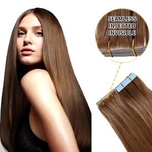 Jessie's Wig 16-26 Inch Tape In Hair Extensions For Women Thin Hair Straight #6 20 Pcs/Pack - 1 of 4