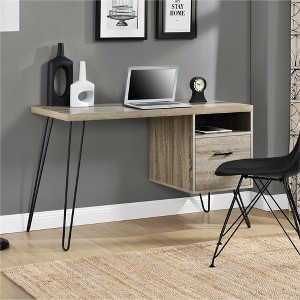 GDFStudio Virginia Modern 45" Computer Desk with Drawer and Metal Legs - 1 of 4