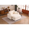 Single Corduroy Sleeper Chair with Removable Ottoman and Lounge Sofa Bed for Living Room - 2 of 4