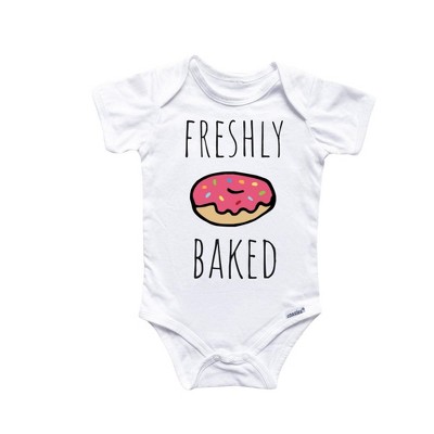 Donut Freshly Onesie® Baby Boy Girl Clothes Infant Bodysuit Funny Cute Newborn GS1