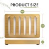 Aoibox Bamboo Soap Holder, Wooden Soap Dish with Self Draining Slots, Non-Slip Rubber Pads, 2-Pack for Bathroom or Kitchen, Natural Wood Color - 4 of 4