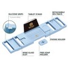 ROYAL CRAFT WOOD Luxury Bathtub Caddy Tray with Expandable Sides - One or Two Person, Bath Caddy Tray, Bonus Free Soap Holder - 2 of 4