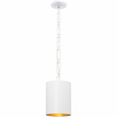 Crystorama Lighting Alston 1 - Light Chandelier in  Matte White/Antique Gold